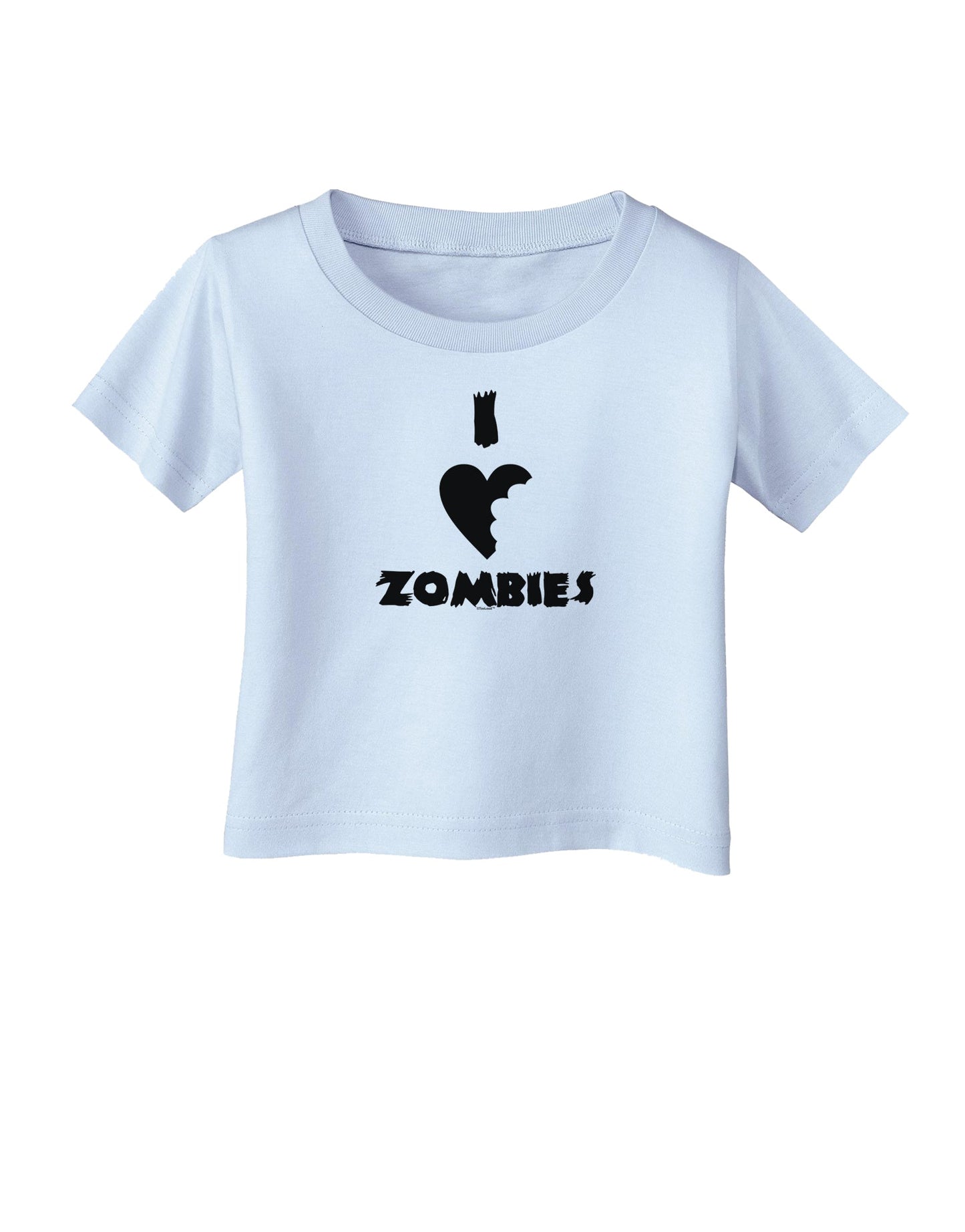 I Heart Zombies - Funny - Halloween Infant T-Shirt-Infant T-Shirt-TooLoud-Light-Blue-06-Months-Davson Sales