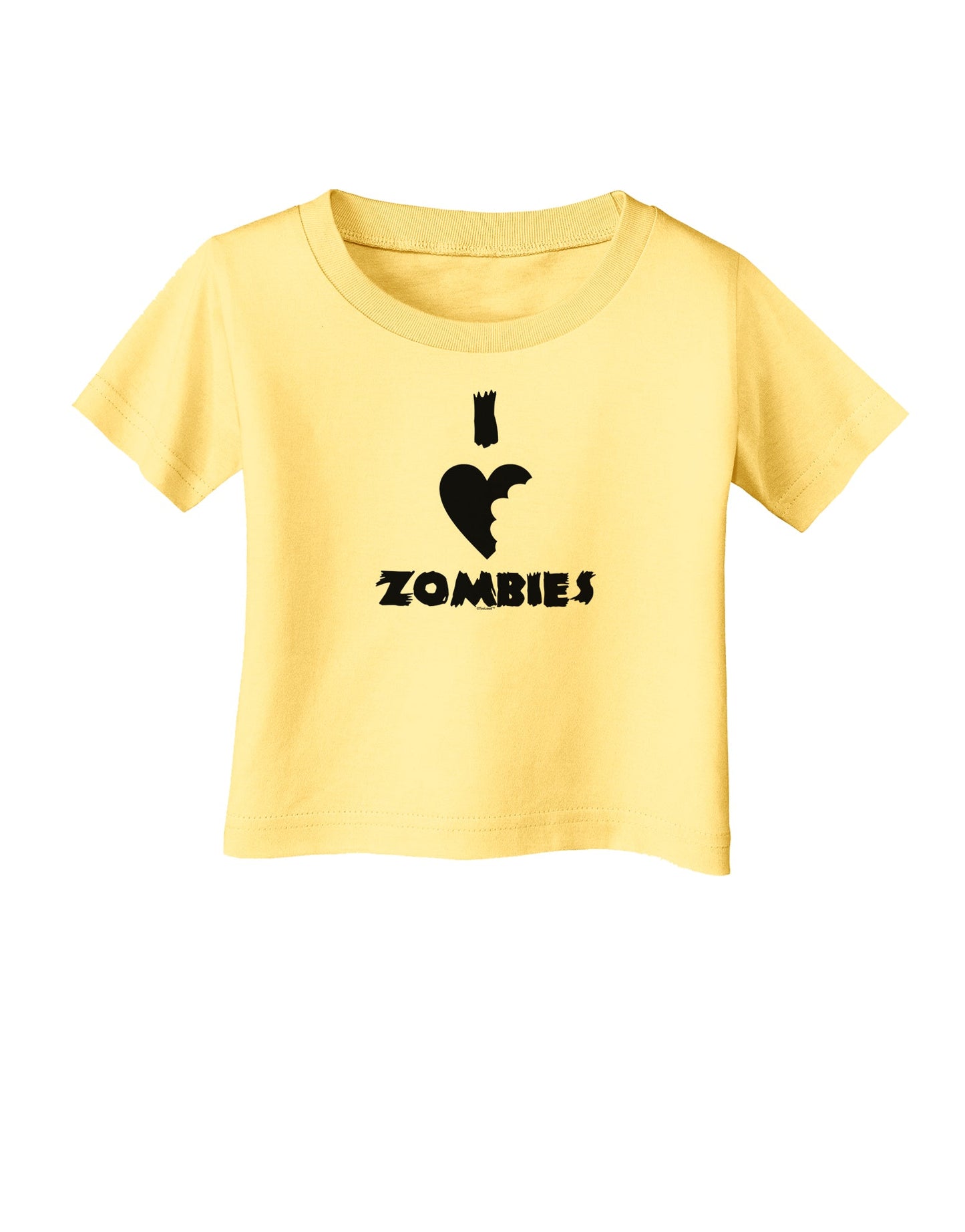I Heart Zombies - Funny - Halloween Infant T-Shirt-Infant T-Shirt-TooLoud-Daffodil-Yellow-06-Months-Davson Sales