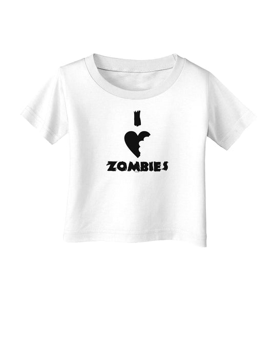 I Heart Zombies - Funny - Halloween Infant T-Shirt-Infant T-Shirt-TooLoud-White-06-Months-Davson Sales