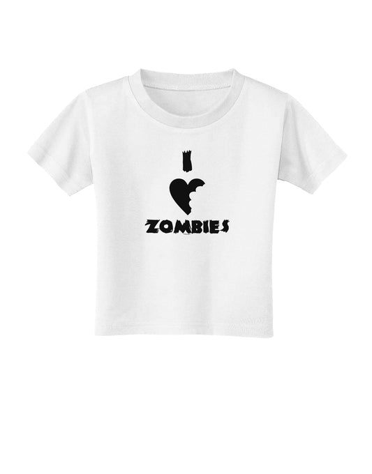 I Heart Zombies - Funny - Halloween Toddler T-Shirt-Toddler T-Shirt-TooLoud-White-2T-Davson Sales
