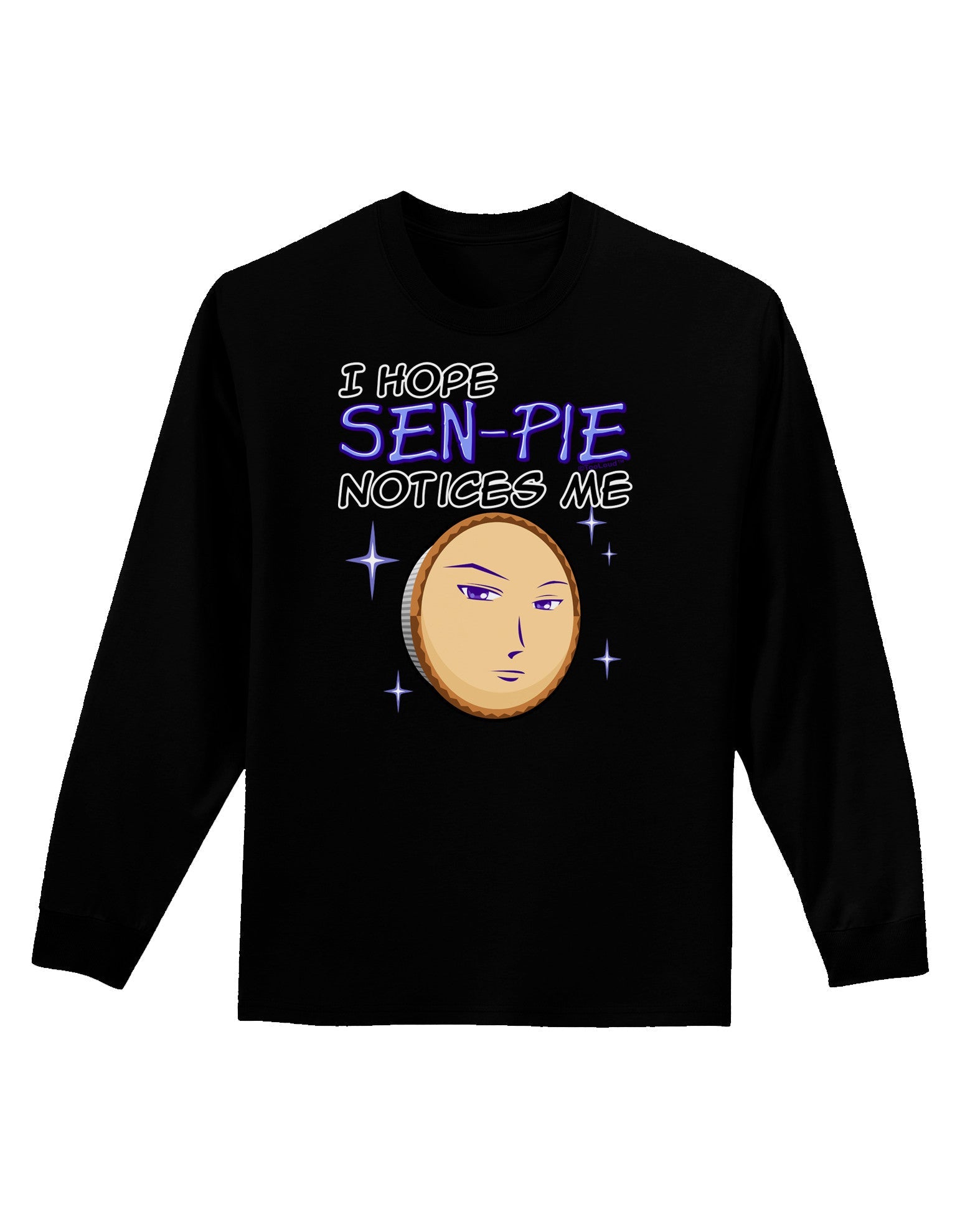 I Hope Sen-Pie Notices Me Adult Long Sleeve Dark T-Shirt-TooLoud-Black-Small-Davson Sales
