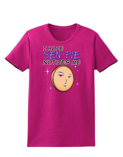 I Hope Sen-Pie Notices Me Womens Dark T-Shirt-TooLoud-Hot-Pink-Small-Davson Sales