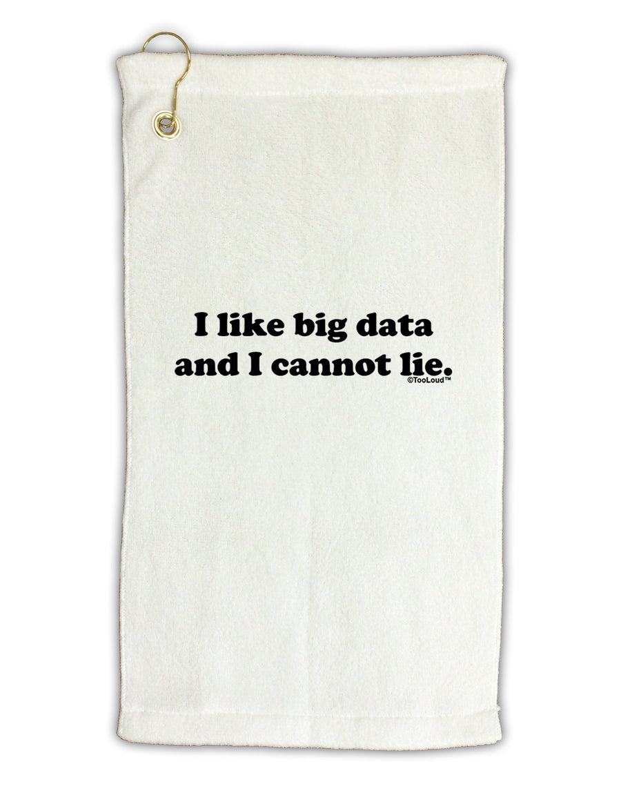 I Like Big Data Micro Terry Gromet Golf Towel 16 x 25 inch by TooLoud-Golf Towel-TooLoud-White-Davson Sales