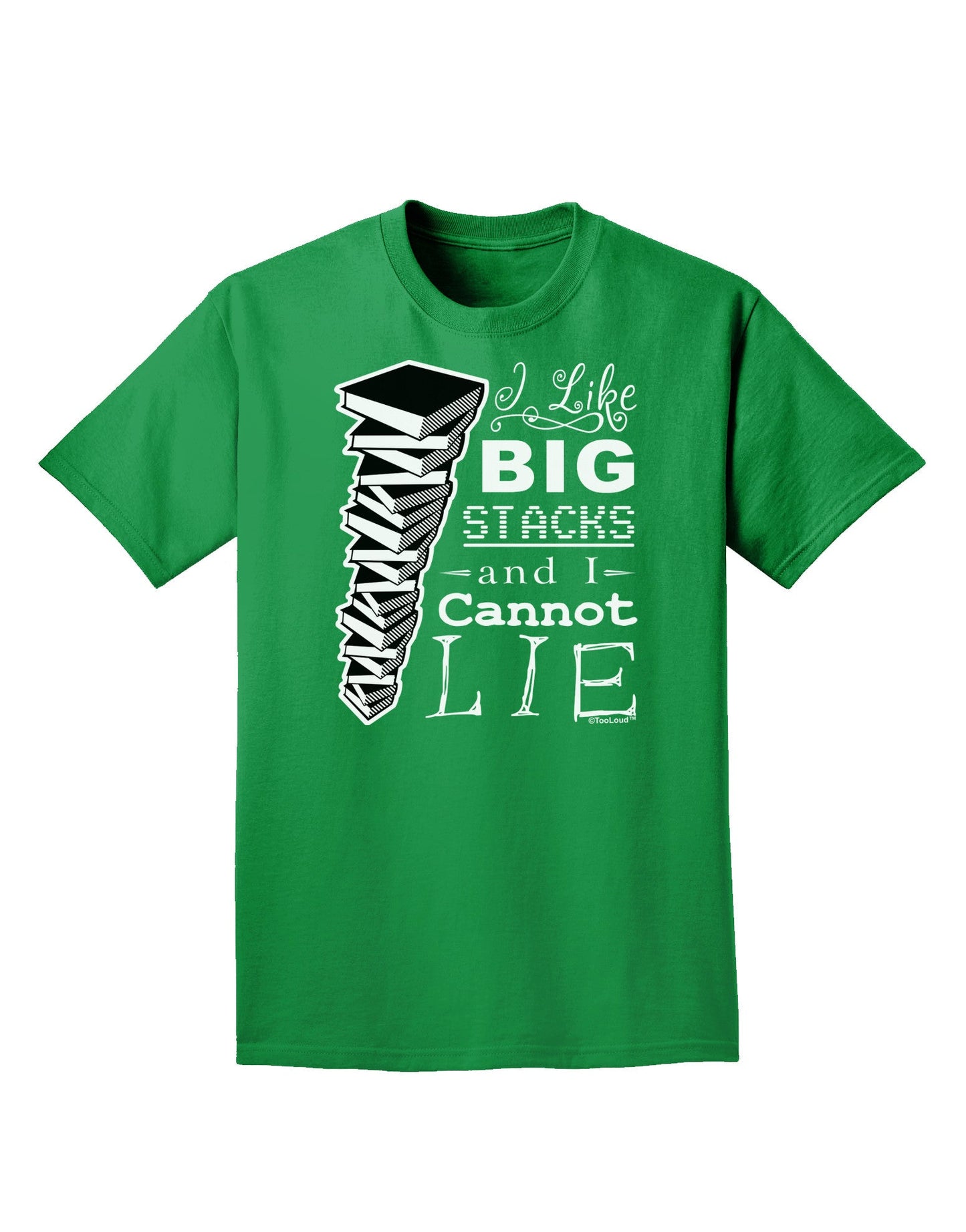 I Like Big Stacks -of books- Adult Dark T-Shirt-Mens T-Shirt-TooLoud-Kelly-Green-Small-Davson Sales
