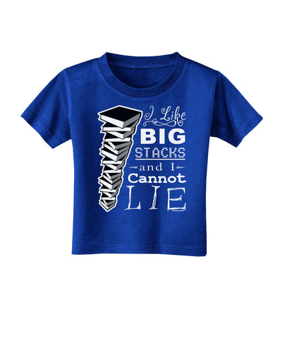 I Like Big Stacks -of books- Toddler T-Shirt Dark-Toddler T-Shirt-TooLoud-Royal-Blue-2T-Davson Sales