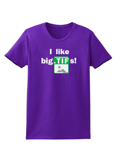 I Like Big Tifs Womens Dark T-Shirt-TooLoud-Purple-X-Small-Davson Sales