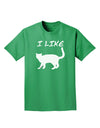 I Like Cat Silhouette Design Adult Dark T-Shirt by TooLoud-Mens T-Shirt-TooLoud-Kelly-Green-Small-Davson Sales