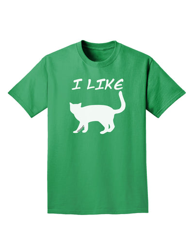 I Like Cat Silhouette Design Adult Dark T-Shirt by TooLoud-Mens T-Shirt-TooLoud-Kelly-Green-Small-Davson Sales