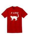 I Like Cat Silhouette Design Adult Dark T-Shirt by TooLoud-Mens T-Shirt-TooLoud-Red-Small-Davson Sales