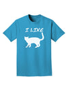 I Like Cat Silhouette Design Adult Dark T-Shirt by TooLoud-Mens T-Shirt-TooLoud-Turquoise-Small-Davson Sales