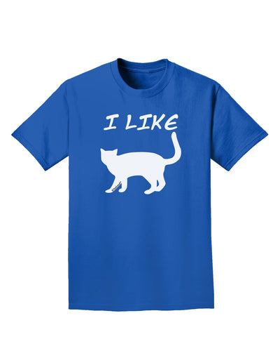 I Like Cat Silhouette Design Adult Dark T-Shirt by TooLoud-Mens T-Shirt-TooLoud-Royal-Blue-Small-Davson Sales