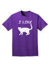 I Like Cat Silhouette Design Adult Dark T-Shirt by TooLoud-Mens T-Shirt-TooLoud-Purple-Small-Davson Sales