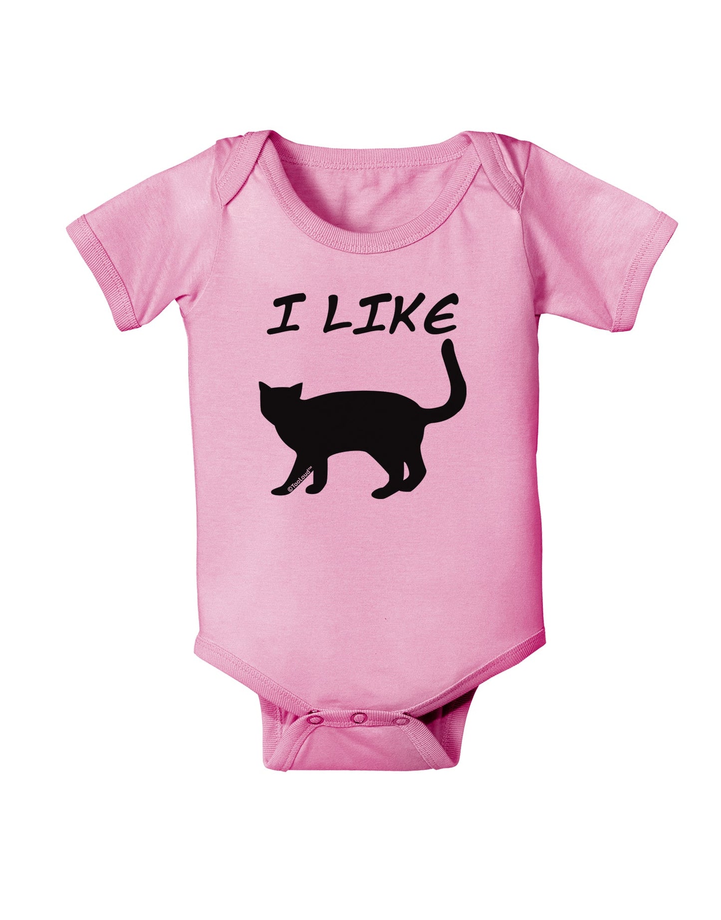 I Like Cat Silhouette Design Baby Romper Bodysuit by TooLoud-Baby Romper-TooLoud-Light-Pink-06-Months-Davson Sales