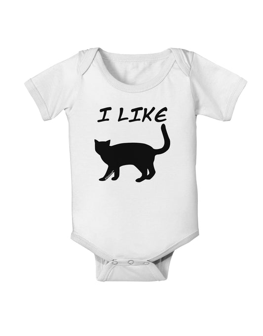 I Like Cat Silhouette Design Baby Romper Bodysuit by TooLoud-Baby Romper-TooLoud-White-06-Months-Davson Sales