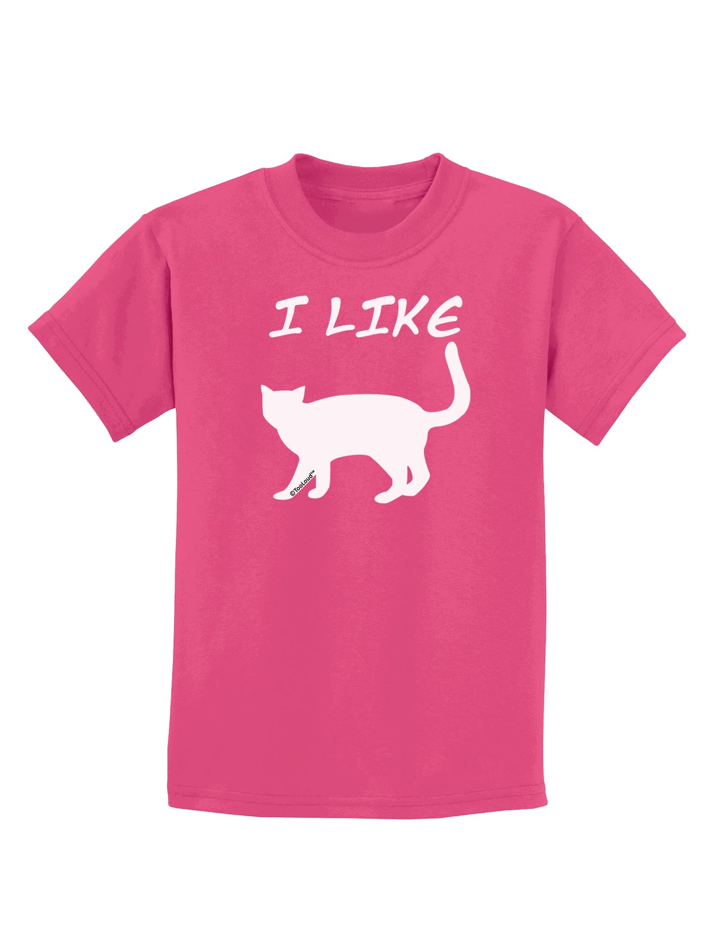 I Like Cat Silhouette Design Childrens Dark T-Shirt by TooLoud-Childrens T-Shirt-TooLoud-Sangria-X-Small-Davson Sales