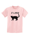 I Like Cat Silhouette Design Childrens T-Shirt by TooLoud-Childrens T-Shirt-TooLoud-PalePink-X-Small-Davson Sales