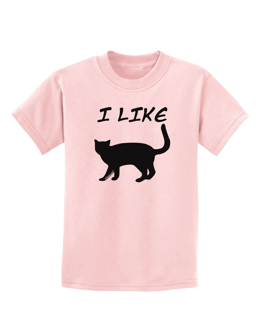 I Like Cat Silhouette Design Childrens T-Shirt by TooLoud-Childrens T-Shirt-TooLoud-White-X-Small-Davson Sales