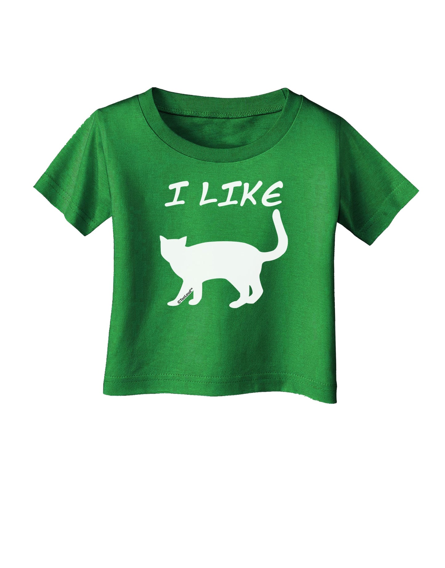 I Like Cat Silhouette Design Infant T-Shirt Dark by TooLoud-Infant T-Shirt-TooLoud-Clover-Green-06-Months-Davson Sales