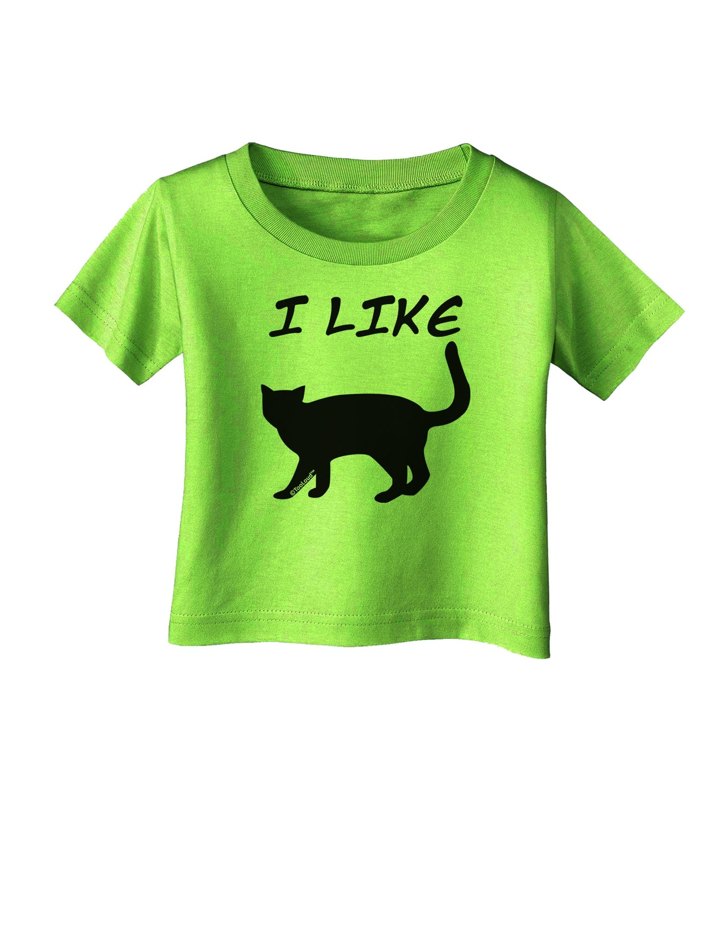 I Like Cat Silhouette Design Infant T-Shirt by TooLoud-Infant T-Shirt-TooLoud-Lime-Green-06-Months-Davson Sales
