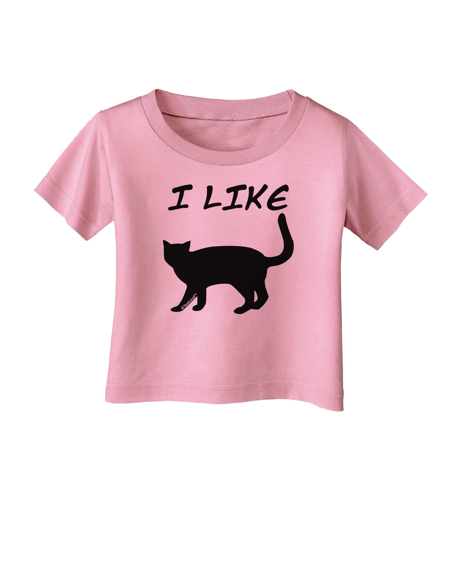 I Like Cat Silhouette Design Infant T-Shirt by TooLoud-Infant T-Shirt-TooLoud-Candy-Pink-06-Months-Davson Sales
