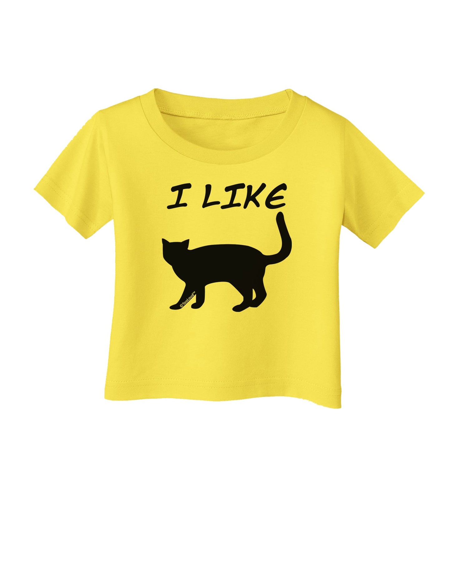 I Like Cat Silhouette Design Infant T-Shirt by TooLoud-Infant T-Shirt-TooLoud-Yellow-06-Months-Davson Sales
