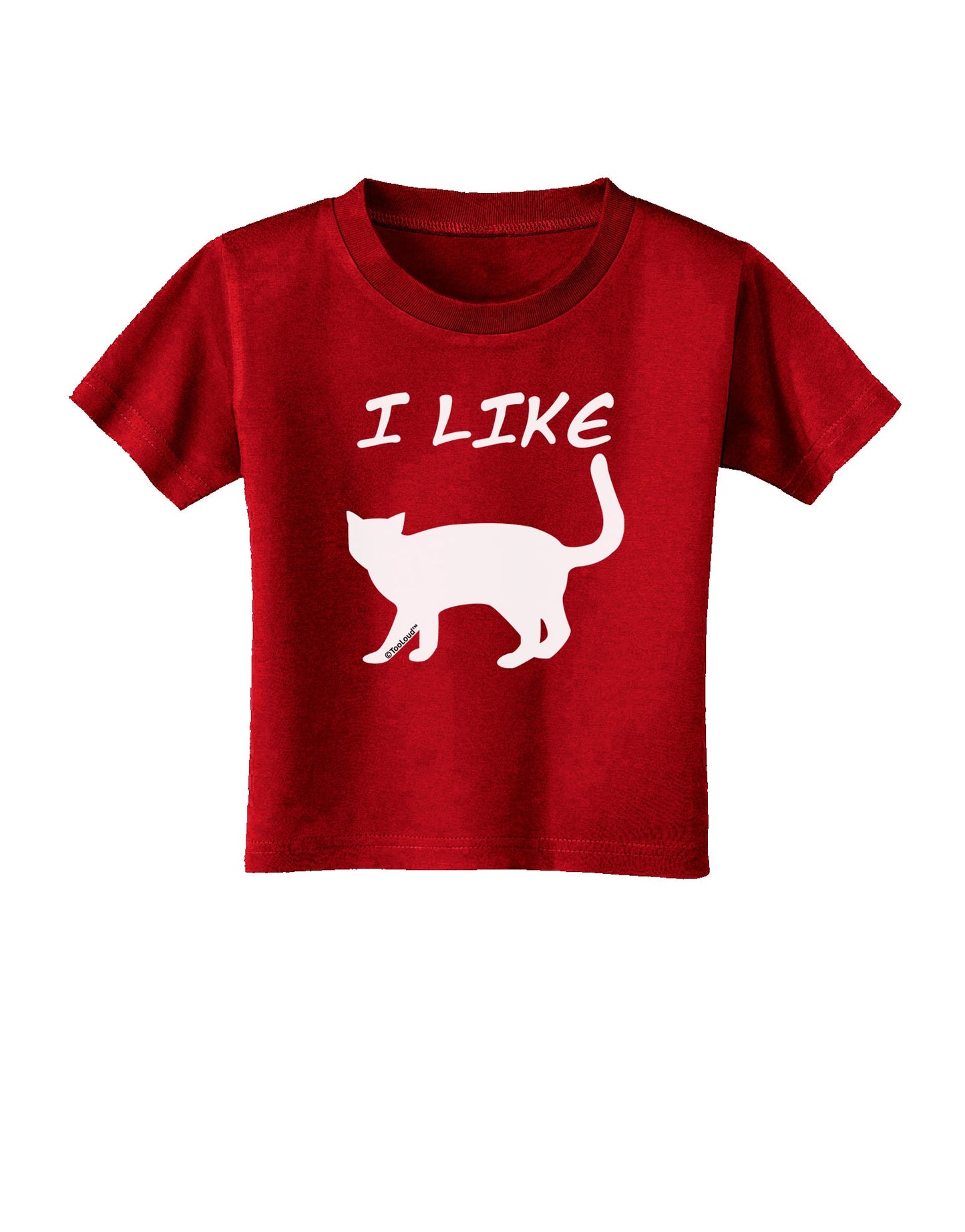 I Like Cat Silhouette Design Toddler T-Shirt Dark by TooLoud-Toddler T-Shirt-TooLoud-Red-2T-Davson Sales