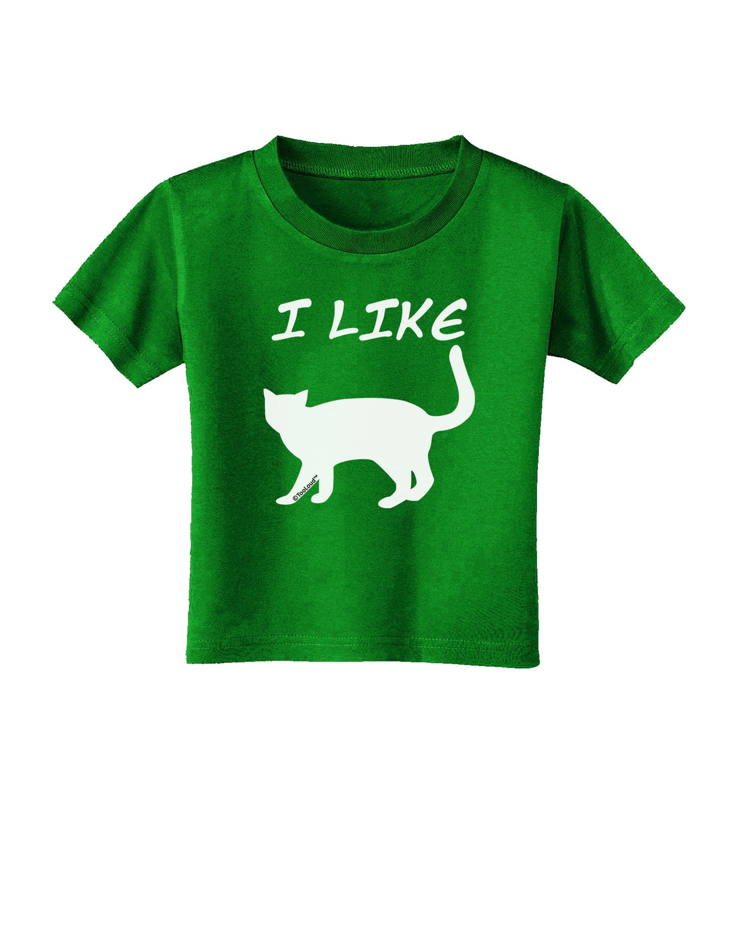 I Like Cat Silhouette Design Toddler T-Shirt Dark by TooLoud-Toddler T-Shirt-TooLoud-Clover-Green-2T-Davson Sales
