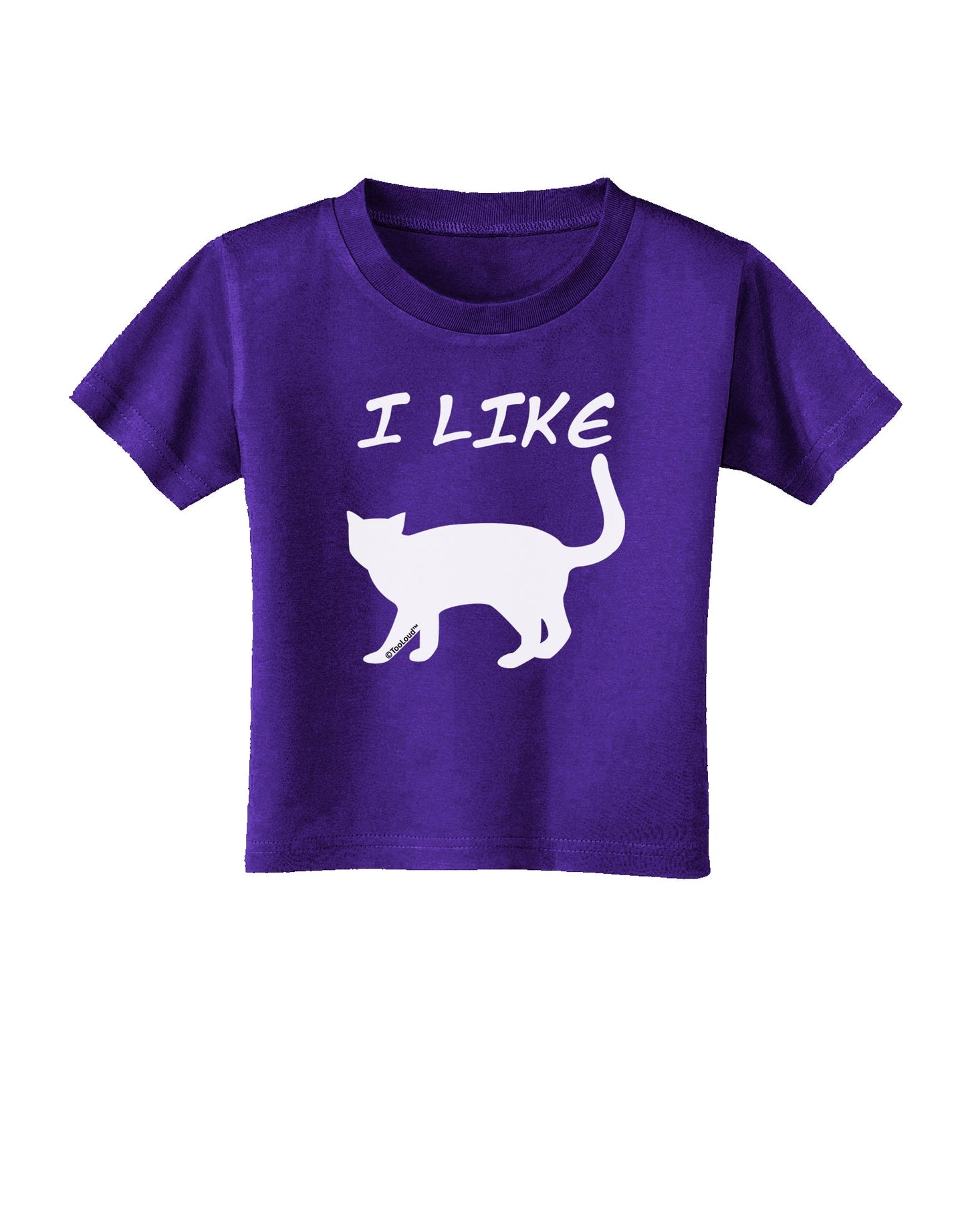 I Like Cat Silhouette Design Toddler T-Shirt Dark by TooLoud-Toddler T-Shirt-TooLoud-Purple-2T-Davson Sales