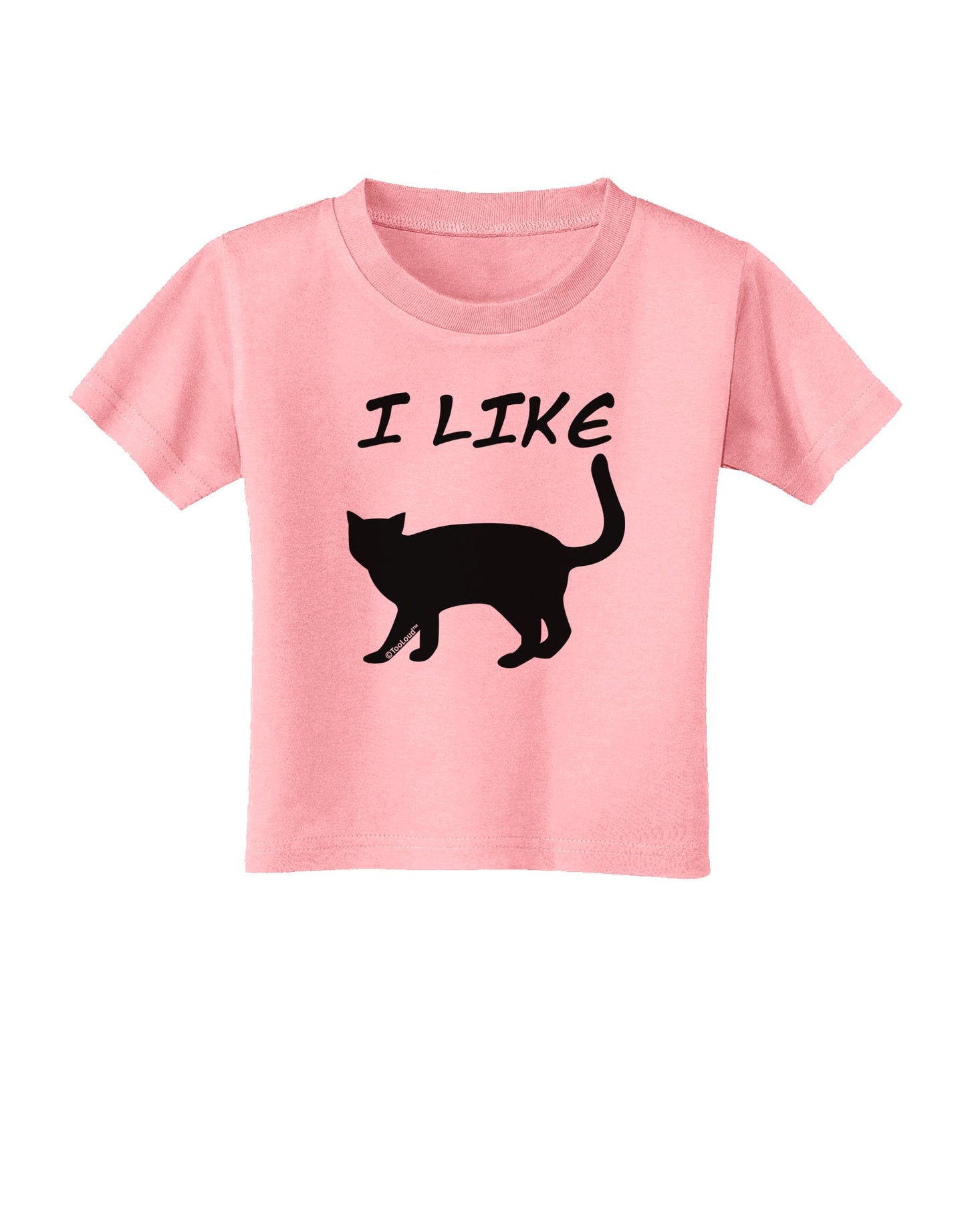 I Like Cat Silhouette Design Toddler T-Shirt by TooLoud-Toddler T-Shirt-TooLoud-Candy-Pink-2T-Davson Sales