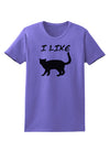 I Like Cat Silhouette Design Womens T-Shirt by TooLoud-Womens T-Shirt-TooLoud-Violet-X-Small-Davson Sales