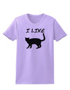 I Like Cat Silhouette Design Womens T-Shirt by TooLoud-Womens T-Shirt-TooLoud-Lavender-X-Small-Davson Sales