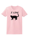 I Like Cat Silhouette Design Womens T-Shirt by TooLoud-Womens T-Shirt-TooLoud-PalePink-X-Small-Davson Sales