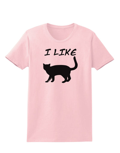 I Like Cat Silhouette Design Womens T-Shirt by TooLoud-Womens T-Shirt-TooLoud-PalePink-X-Small-Davson Sales