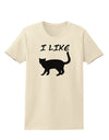 I Like Cat Silhouette Design Womens T-Shirt by TooLoud-Womens T-Shirt-TooLoud-Natural-X-Small-Davson Sales