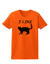 I Like Cat Silhouette Design Womens T-Shirt by TooLoud-Womens T-Shirt-TooLoud-Orange-X-Small-Davson Sales