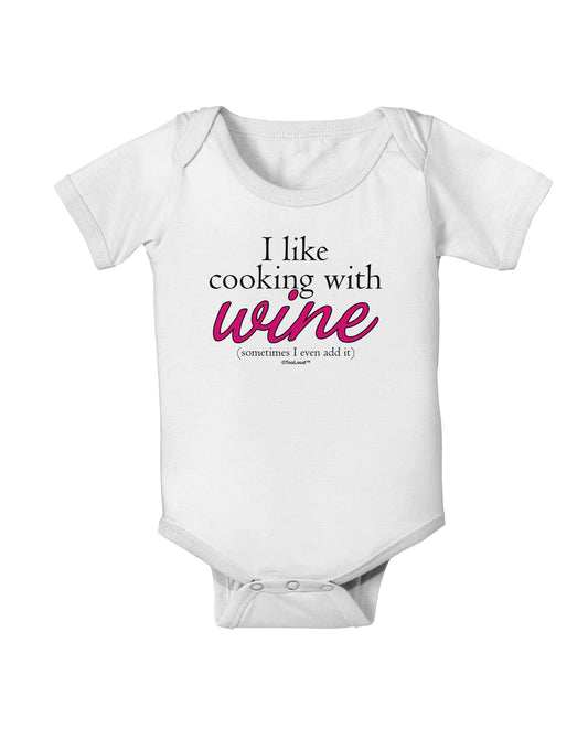 I Like Cooking With Wine Baby Romper Bodysuit by TooLoud-Baby Romper-TooLoud-White-06-Months-Davson Sales