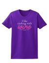 I Like Cooking With Wine Womens Dark T-Shirt by TooLoud-Womens T-Shirt-TooLoud-Purple-X-Small-Davson Sales