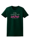 I Like Cooking With Wine Womens Dark T-Shirt by TooLoud-Womens T-Shirt-TooLoud-Forest-Green-Small-Davson Sales