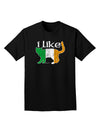 I Like Irish Cat Silhouette Adult Dark T-Shirt by TooLoud-Mens T-Shirt-TooLoud-Black-Small-Davson Sales