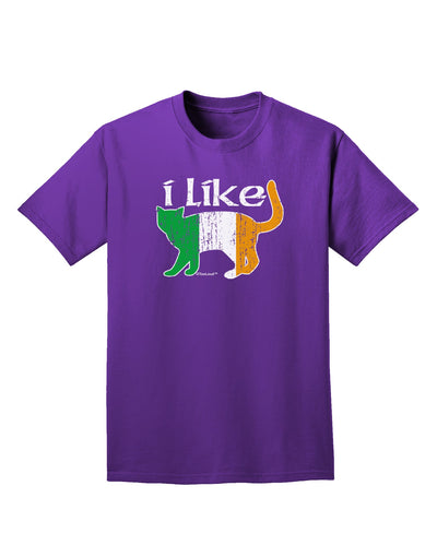 I Like Irish Cat Silhouette Adult Dark T-Shirt by TooLoud-Mens T-Shirt-TooLoud-Purple-Small-Davson Sales