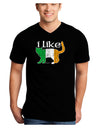 I Like Irish Cat Silhouette Adult Dark V-Neck T-Shirt by TooLoud-Mens V-Neck T-Shirt-TooLoud-Black-Small-Davson Sales