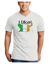 I Like Irish Cat Silhouette Adult V-Neck T-shirt by TooLoud-Mens V-Neck T-Shirt-TooLoud-White-Small-Davson Sales