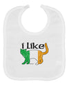 I Like Irish Cat Silhouette Baby Bib by TooLoud