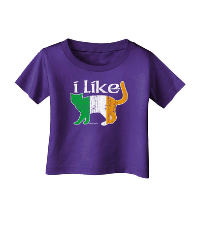 I Like Irish Cat Silhouette Infant T-Shirt Dark by TooLoud-Infant T-Shirt-TooLoud-Purple-06-Months-Davson Sales