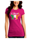 I Like Irish Cat Silhouette Juniors Crew Dark T-Shirt by TooLoud-T-Shirts Juniors Tops-TooLoud-Hot-Pink-Juniors Fitted Small-Davson Sales