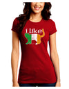 I Like Irish Cat Silhouette Juniors Crew Dark T-Shirt by TooLoud-T-Shirts Juniors Tops-TooLoud-Red-Juniors Fitted Small-Davson Sales