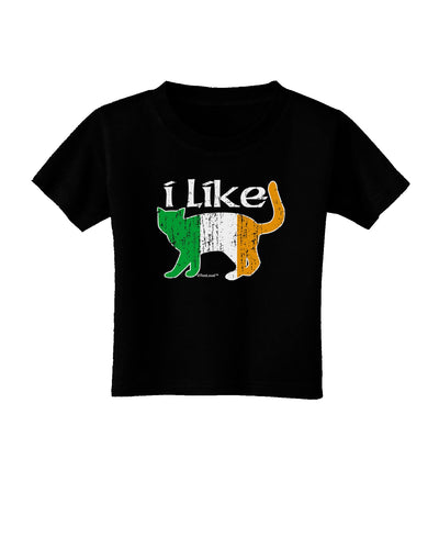 I Like Irish Cat Silhouette Toddler T-Shirt Dark by TooLoud-Toddler T-Shirt-TooLoud-Black-2T-Davson Sales