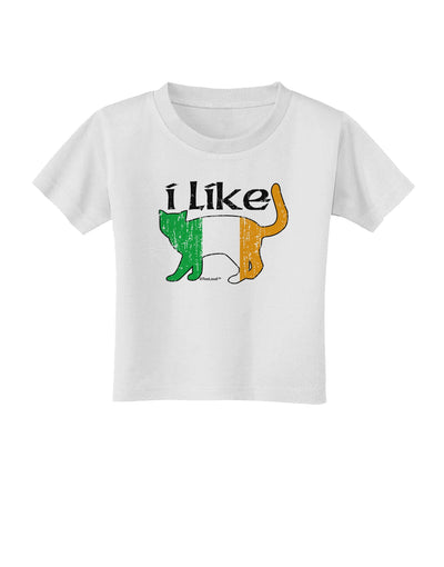 I Like Irish Cat Silhouette Toddler T-Shirt by TooLoud-Toddler T-Shirt-TooLoud-White-2T-Davson Sales