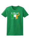 I Like Irish Cat Silhouette Womens Dark T-Shirt by TooLoud-Womens T-Shirt-TooLoud-Kelly-Green-X-Small-Davson Sales