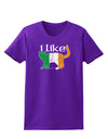 I Like Irish Cat Silhouette Womens Dark T-Shirt by TooLoud-Womens T-Shirt-TooLoud-Purple-X-Small-Davson Sales